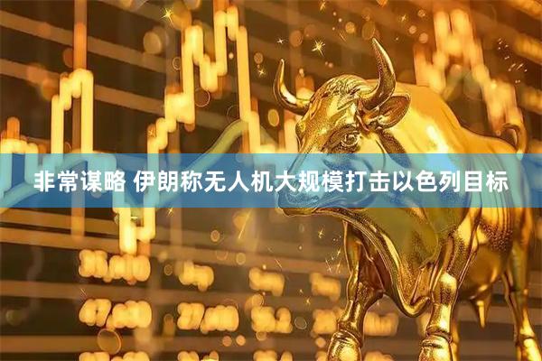 非常谋略 伊朗称无人机大规模打击以色列目标