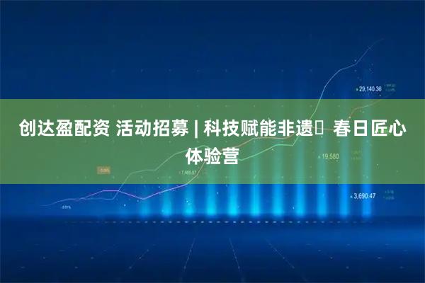 创达盈配资 活动招募 | 科技赋能非遗・春日匠心体验营