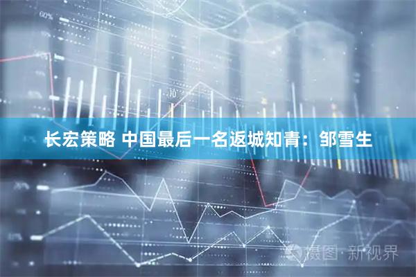 长宏策略 中国最后一名返城知青：邹雪生