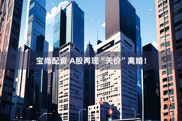 宝尚配资 A股再现“天价”离婚！
